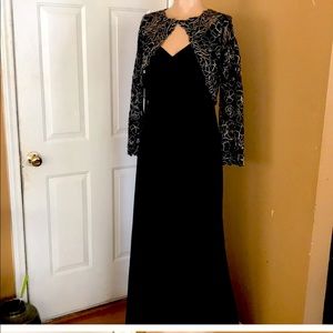 Tadashi Shoji Dark blue evening gown